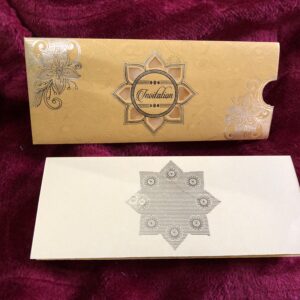 Simple 4 Fold Wedding Invitation Card for Goa Weddings 033